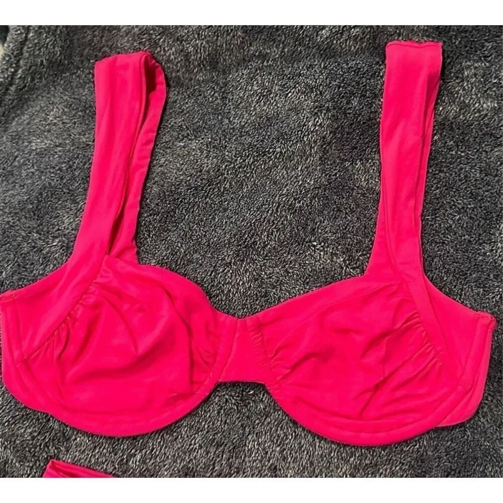 L Space NEW size S Stella bikini swim top Bougainvillea pink